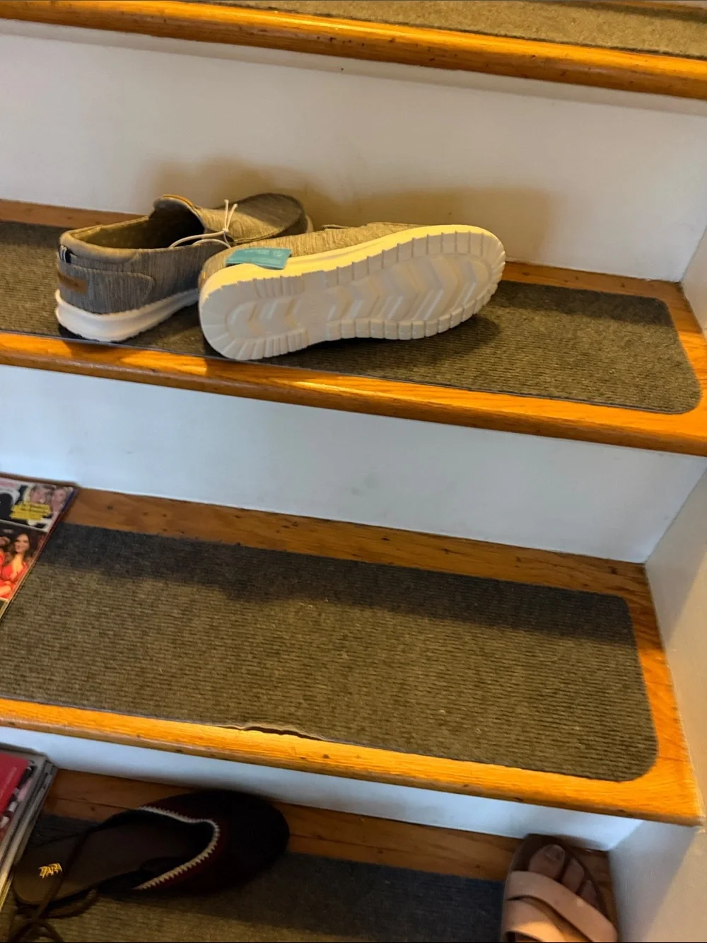 Nautica Men's Slip-On Loafers in Gray and White